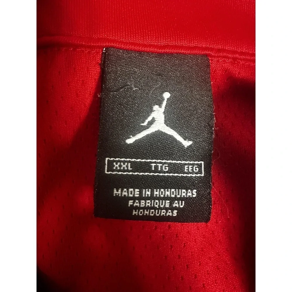 Milton Quarter Zip Pullover Mens 2XL Navy Red Jordan Nike Team Sports Warmup